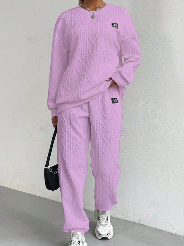 Bequemer Jacquard-Strick Zweiteiler | Jazie