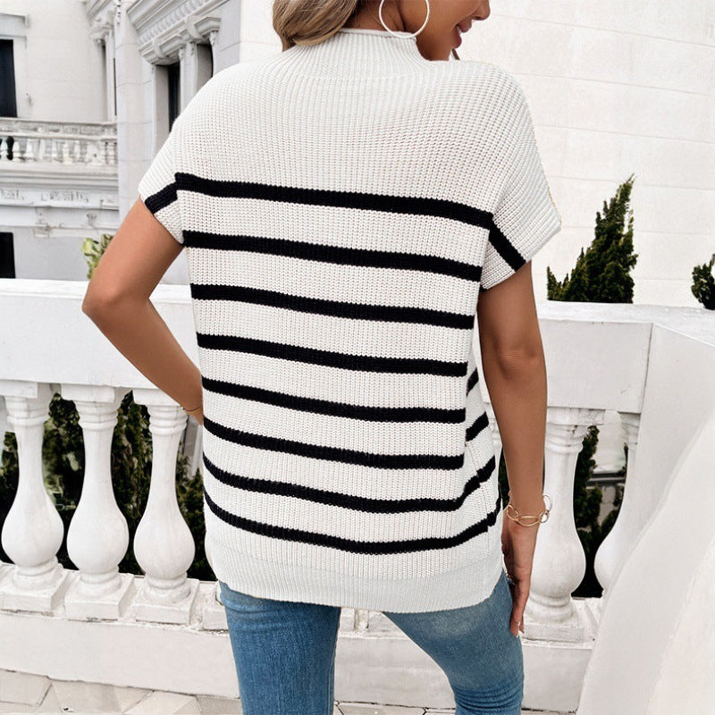 Klassisches Kurzärmliges Strickshirt für Damen | Dana