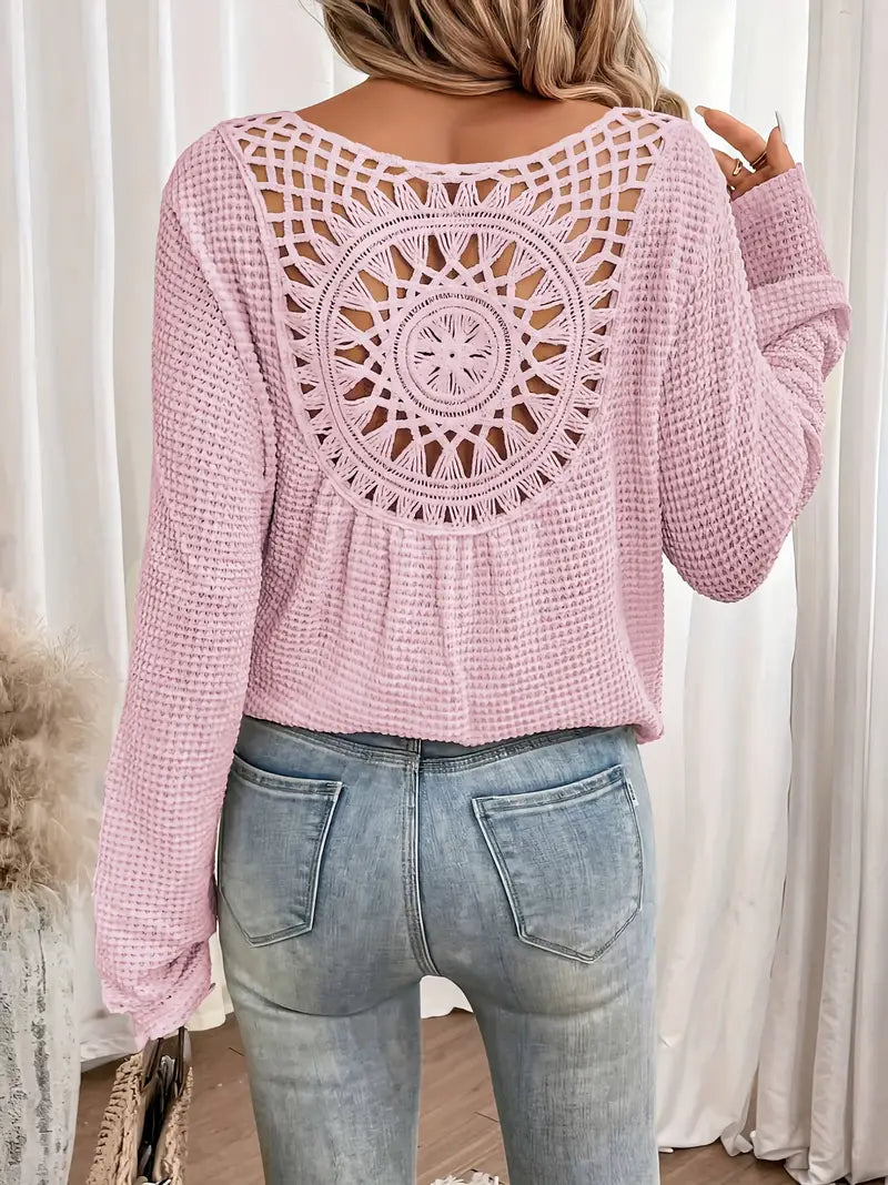 Zeitlos elegantes Shirt mit V-Ausschnitt für Damen