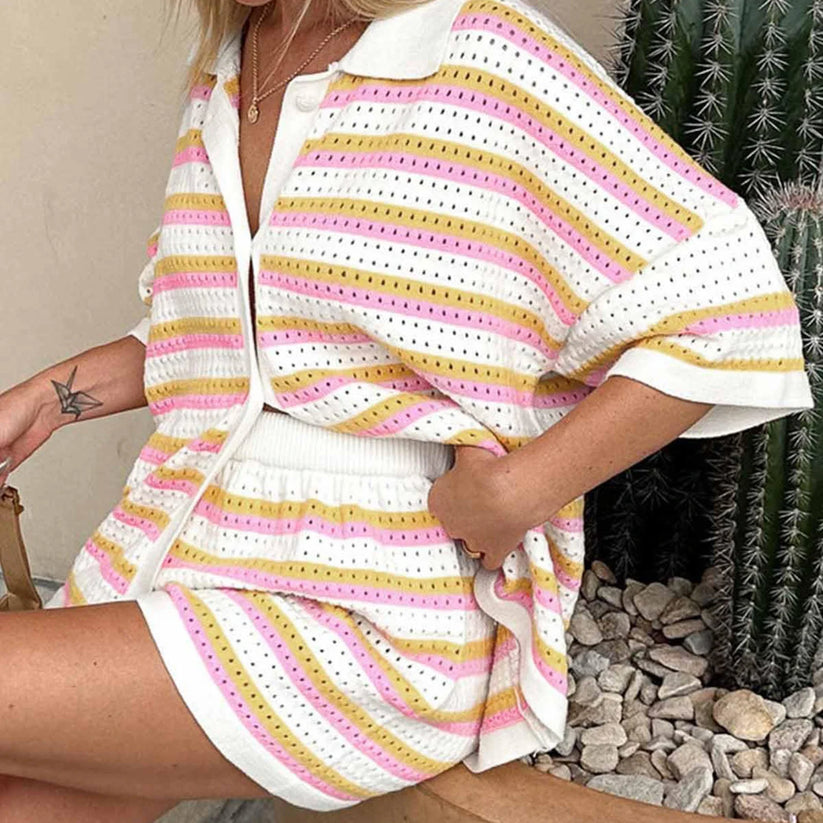 Gehäkeltes Zweiteiler-Set für Damen – Sommerlich & Boho-Chic