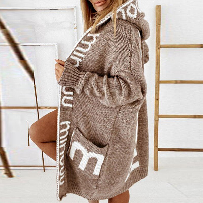 Gemütliche Lange Oversize-Strickjacke für Damen