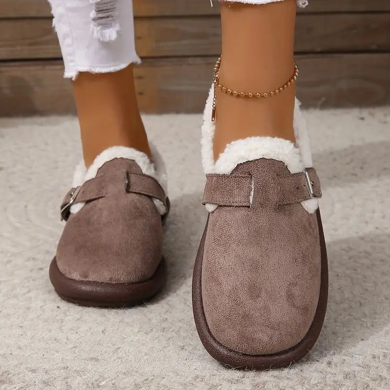 Kuschelige Slip-On Flats mit Plüsch für Damen