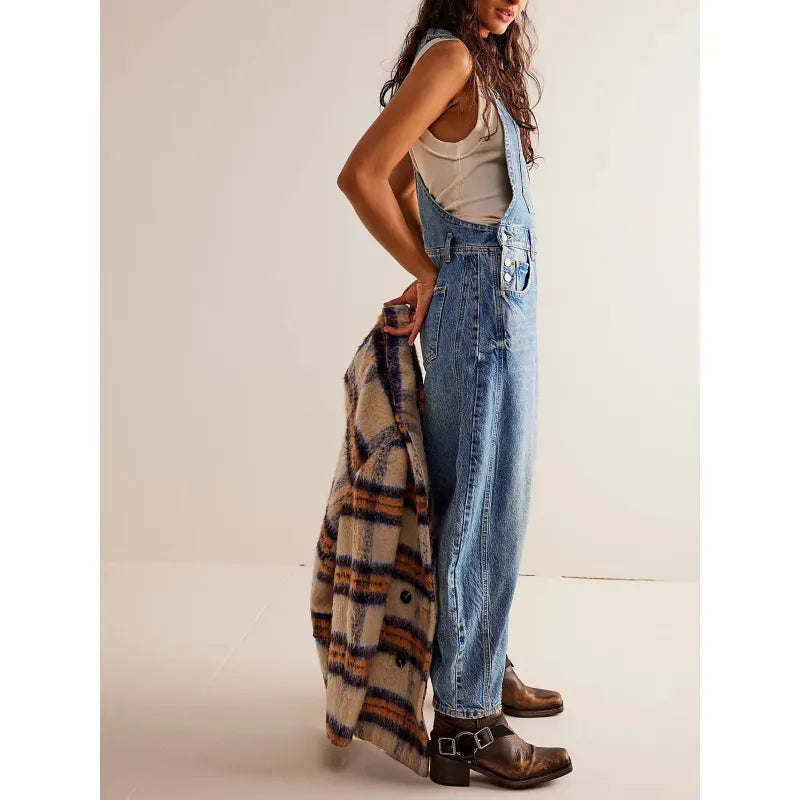 "Moderner Damen-Overall aus Denim – Lässiger Alltags-Look"