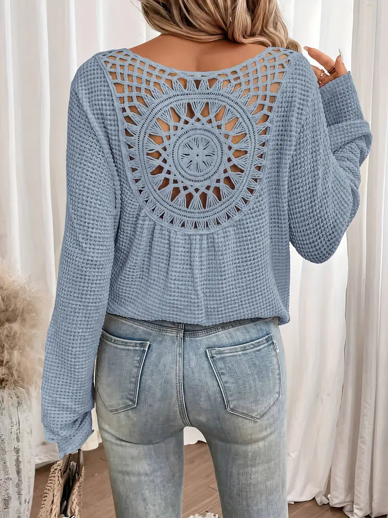 Zeitlos elegantes Shirt mit V-Ausschnitt für Damen