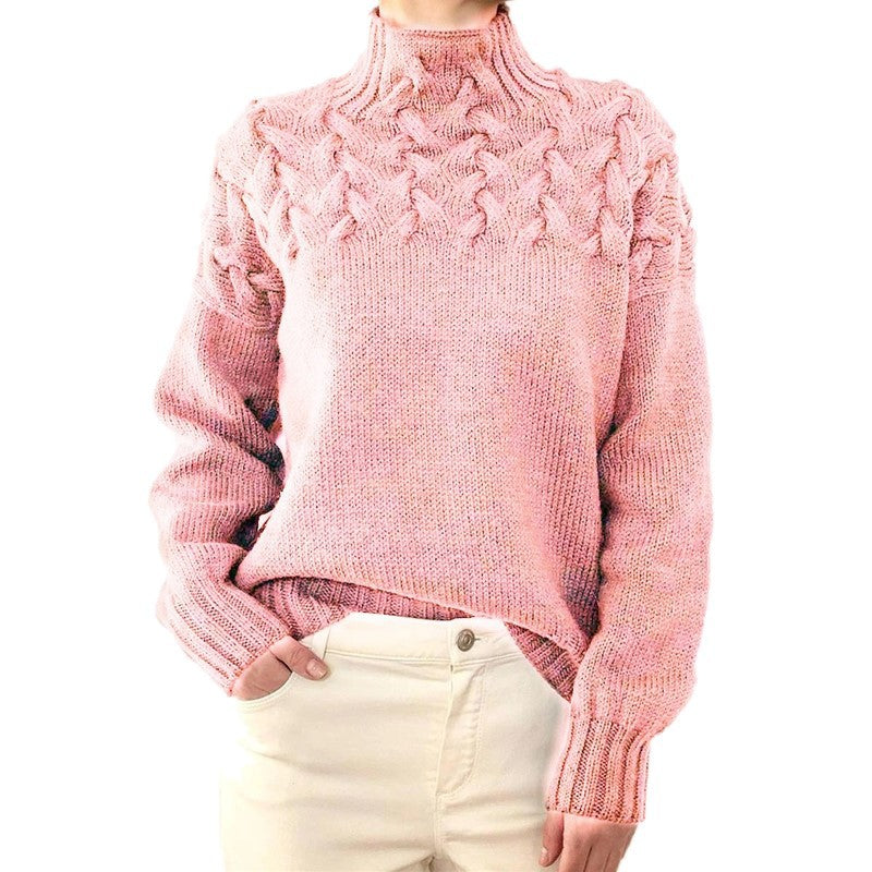 Gemütlicher Klassischer Strickpullover mit Rollkragen