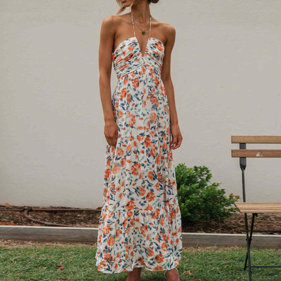 Elegantes Midikleid mit floralem Muster für Damen