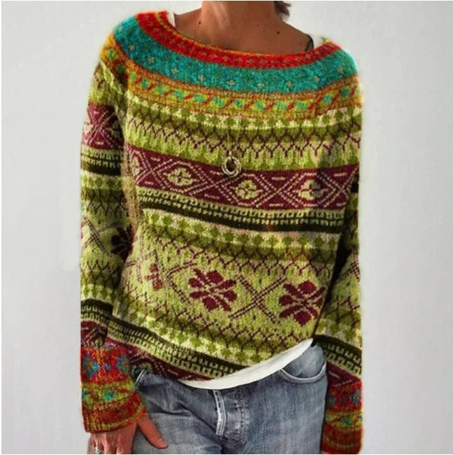 Gemütlich warmer Langarm Strickpullover für Damen