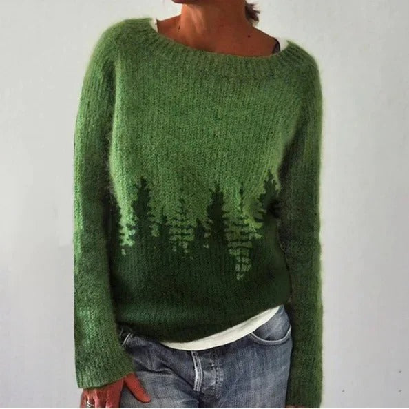 Gemütlich warmer Langarm Strickpullover für Damen