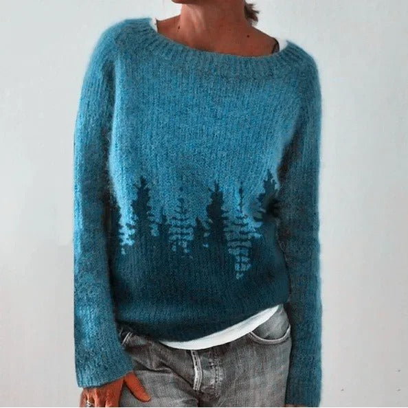 Gemütlich warmer Langarm Strickpullover für Damen