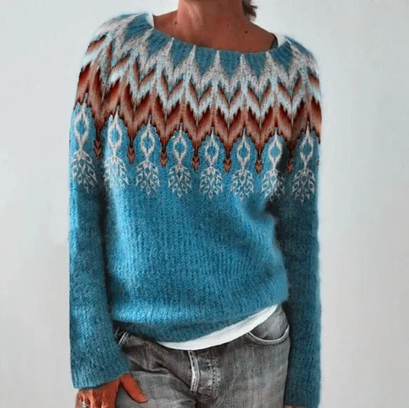 Gemütlich warmer Langarm Strickpullover für Damen