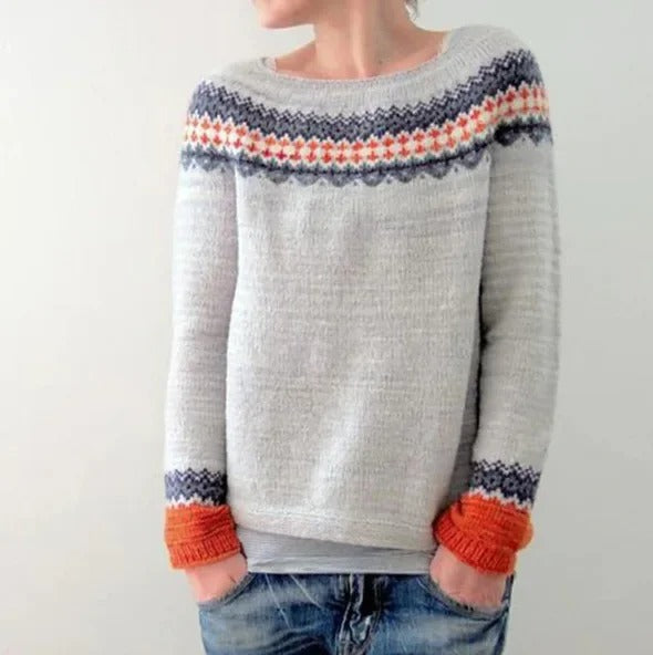 Gemütlich warmer Langarm Strickpullover für Damen