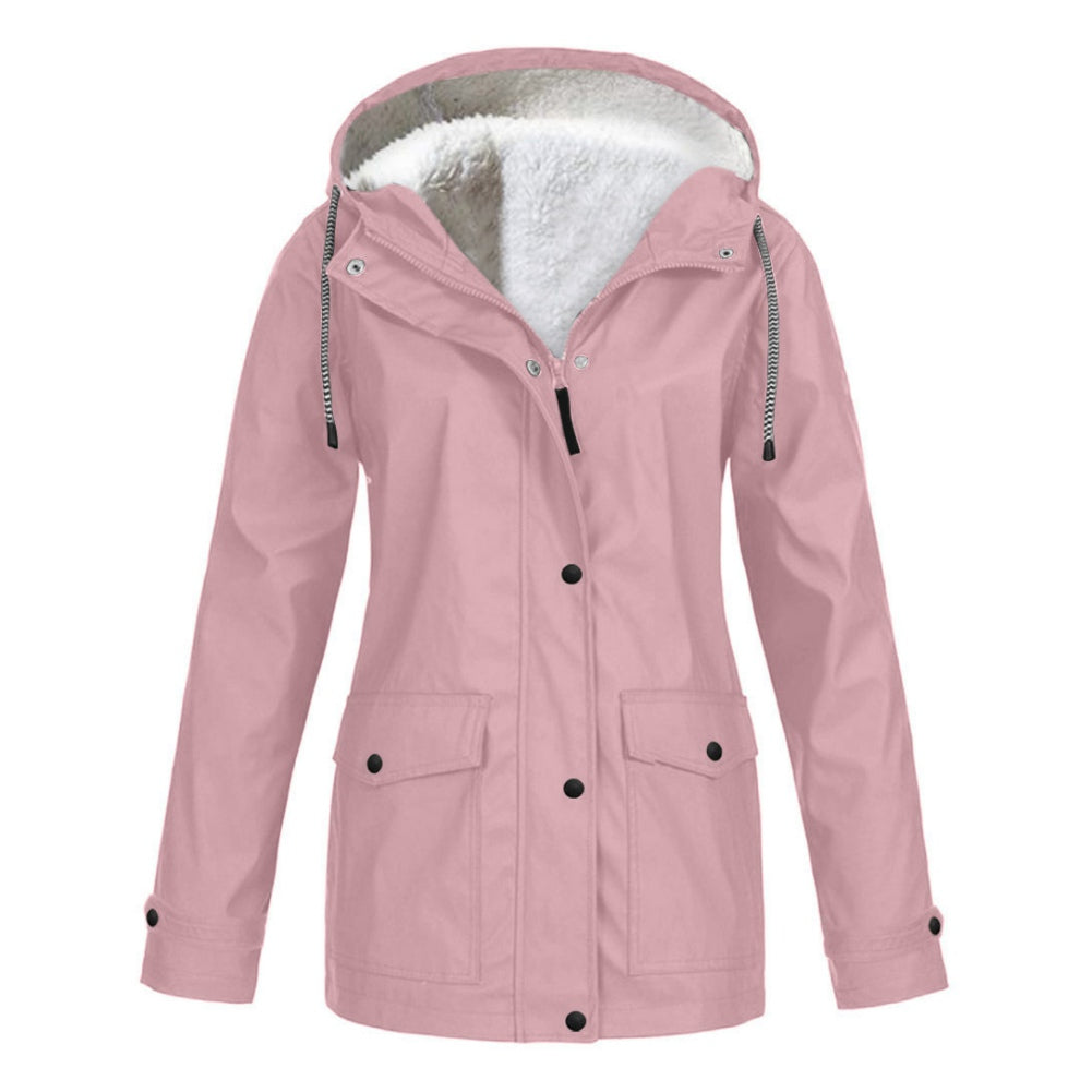 Warme Gefütterte Fleece Jacke für Damen